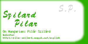 szilard pilar business card